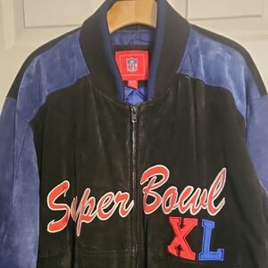 VINTAGE NFL Red and Blue Logo Patch Jacket SIZE XXL